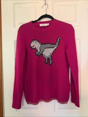 Coach Wool/Cashmere Sweater with Pixel Dino